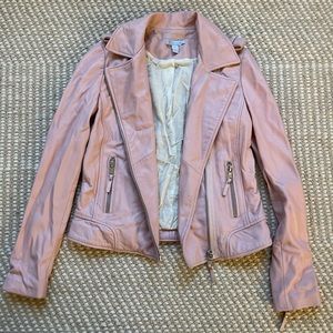 Dylan Gray Light Pink Leather Jacket